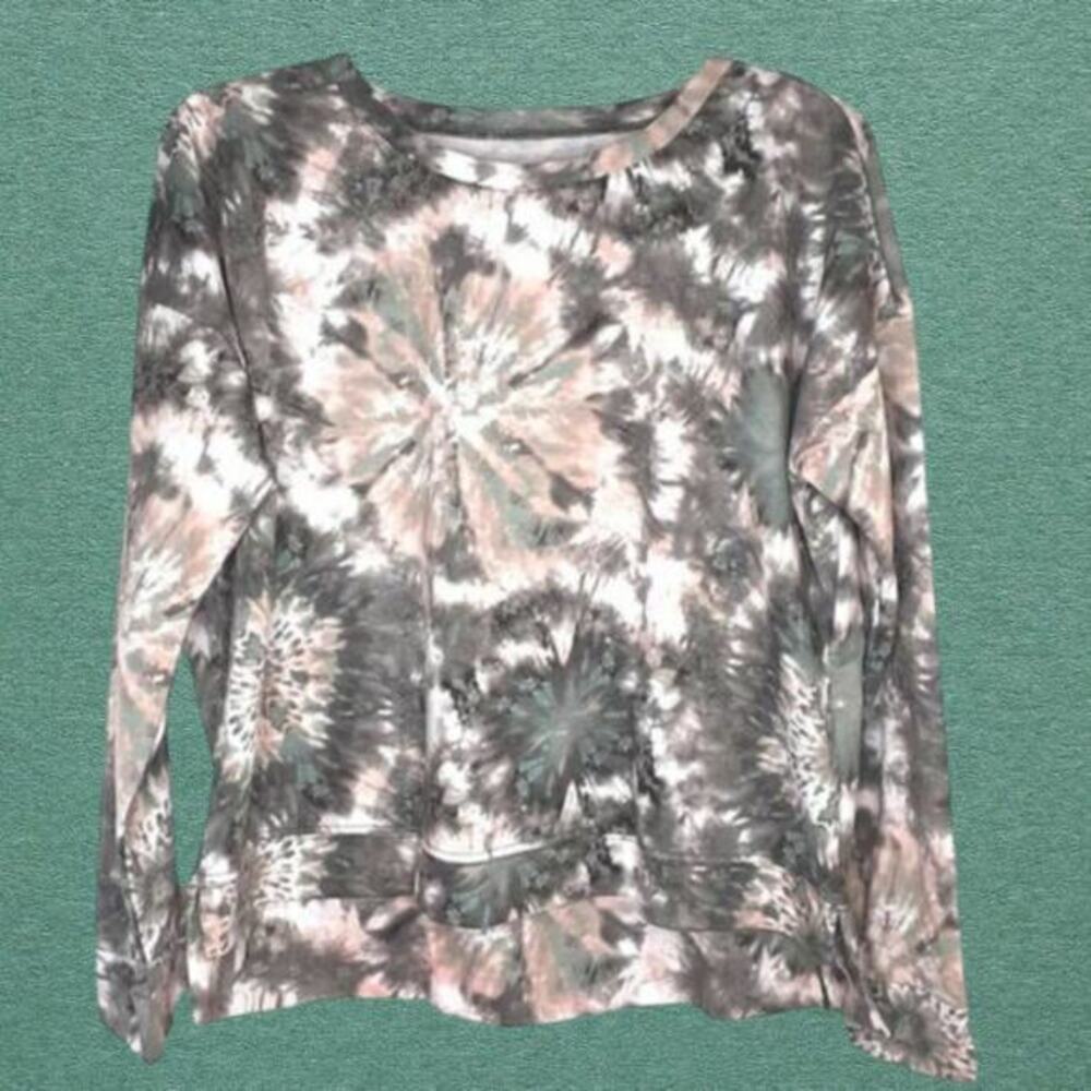 NEW Onzie x Revolve Lightweight Sweatshirt Size SMALL/MEDIUM‎ Tie Dye High Low